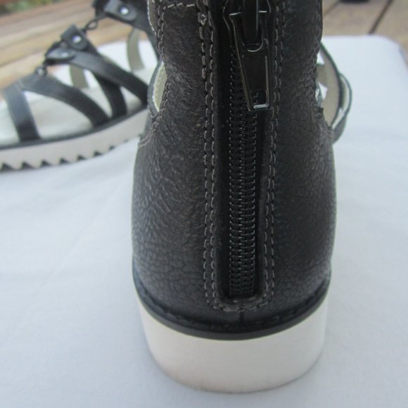 JAMBU Rome Wedge Sandals-Black - Picture 3 of 4